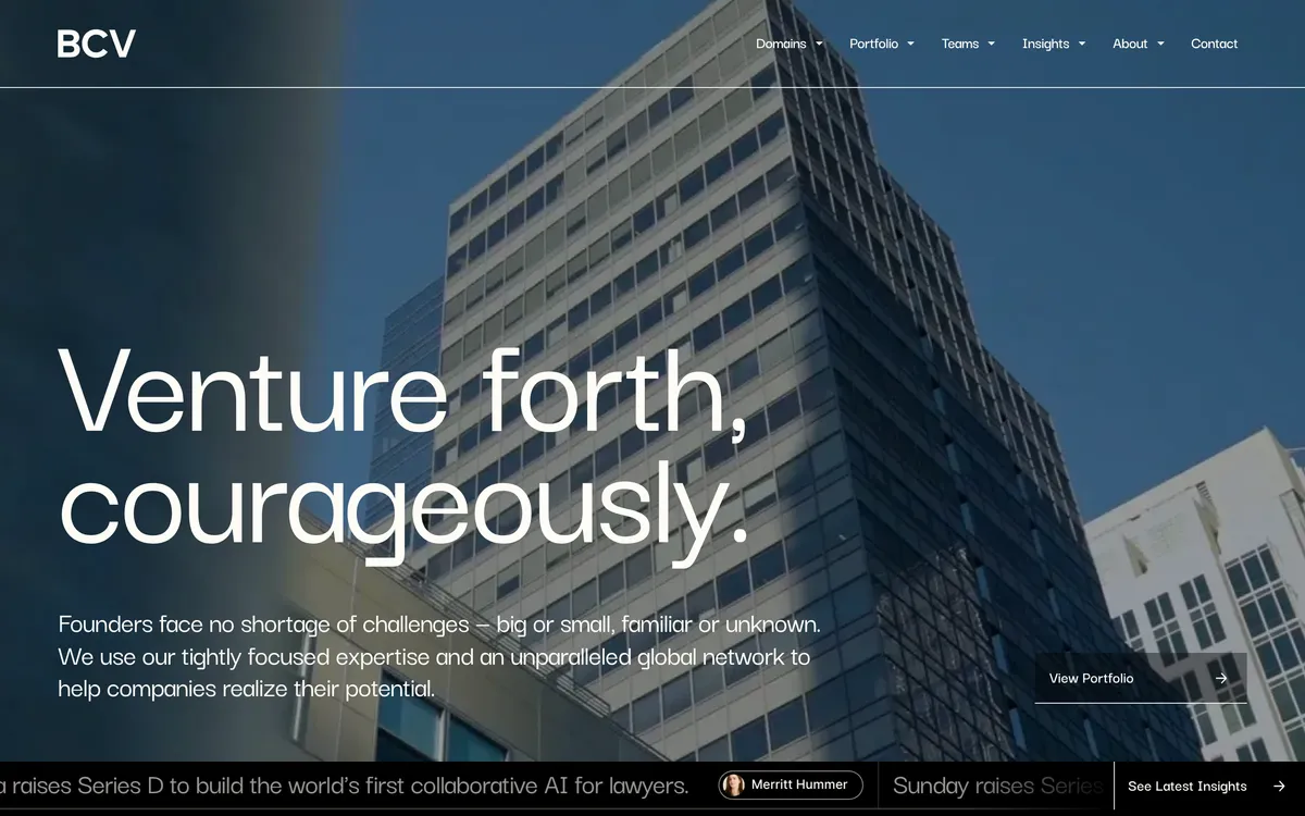 1. Bain Capital Ventures homepage
