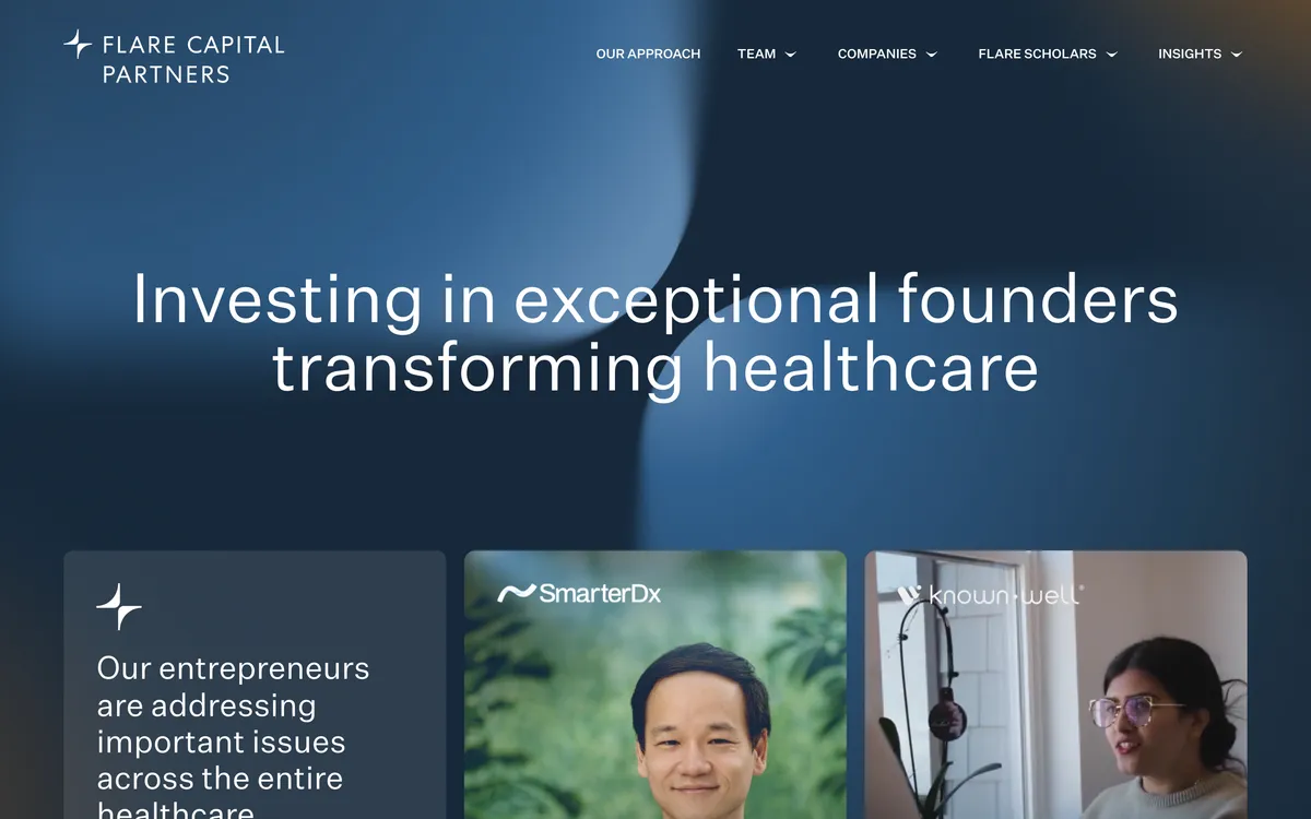 20. Flare Capital Partners homepage
