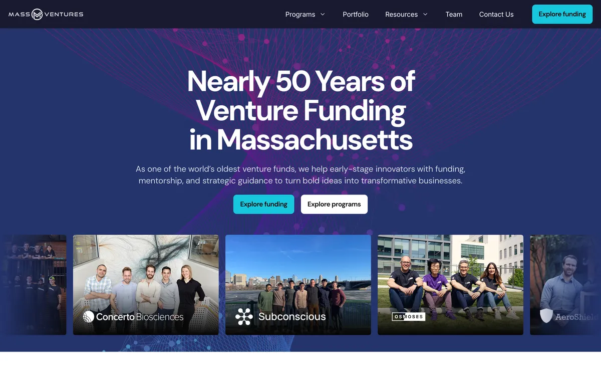 24. MassVentures homepage