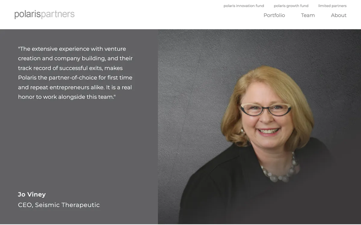 3. Polaris Partners homepage
