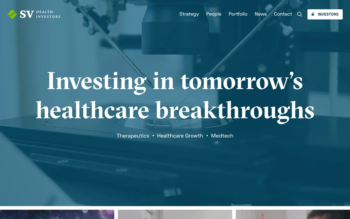 19. SV Health Investors homepage