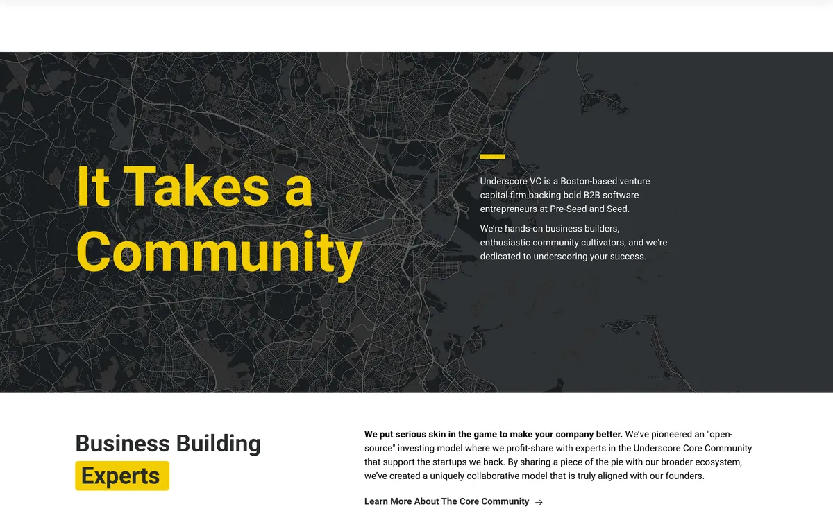 10. Underscore VC homepage