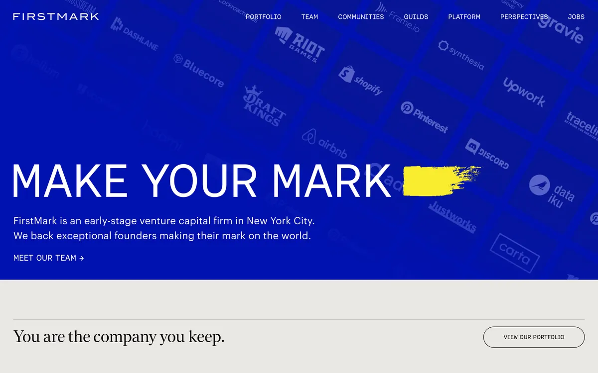 7. FirstMark Capital homepage