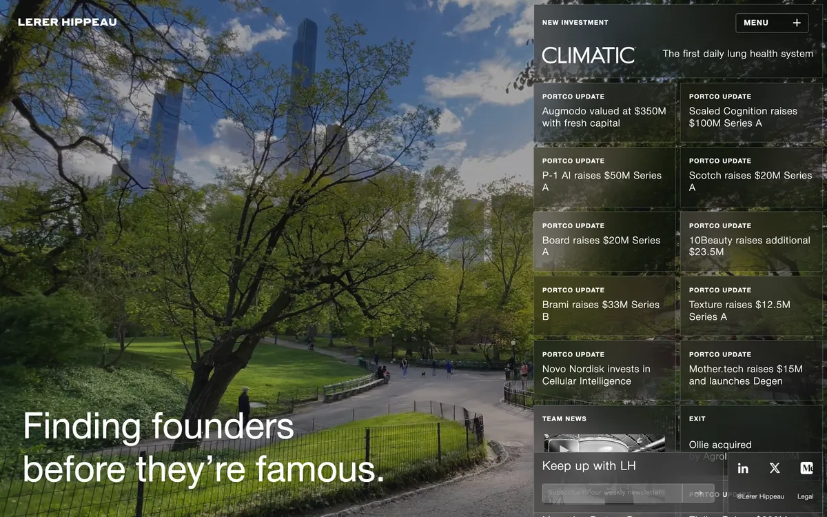 9. Lerer Hippeau homepage