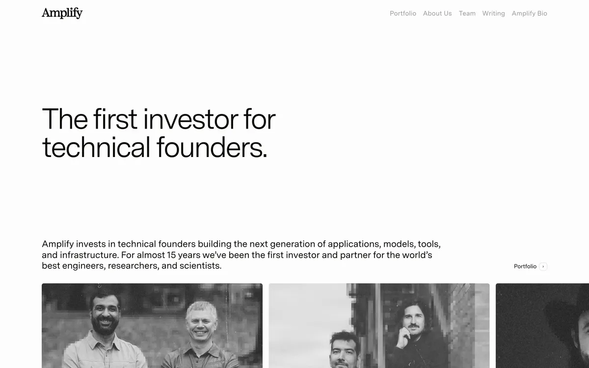6. Amplify Partners homepage