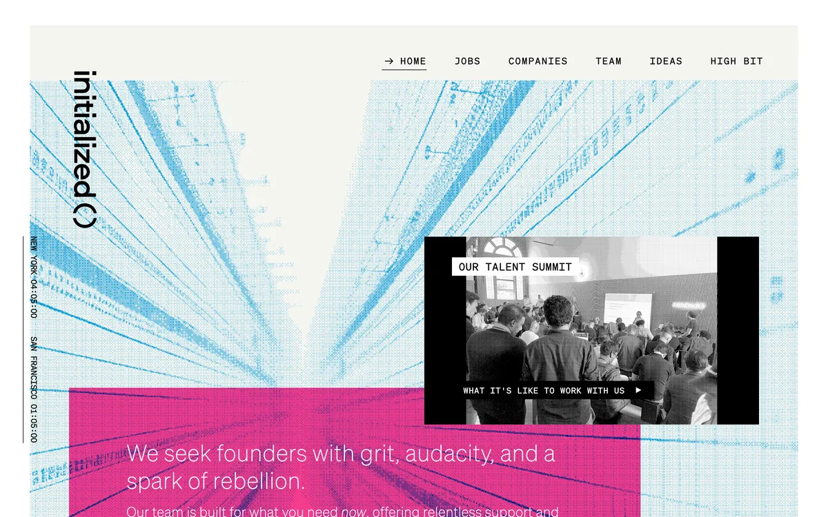 2. Initialized Capital homepage