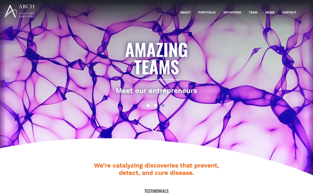 ARCH Venture Partners homepage